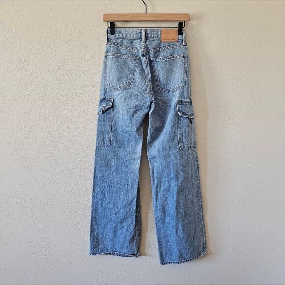 Aritzia Denim Forum Farrah Hi-Rise Wide Leg Cargo Jeans - Picture 5 of 13